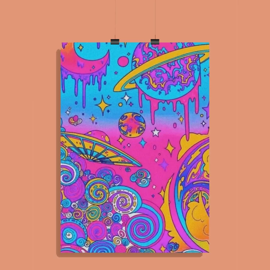 Psychedelic Trippy Aesthetic Wall Poster