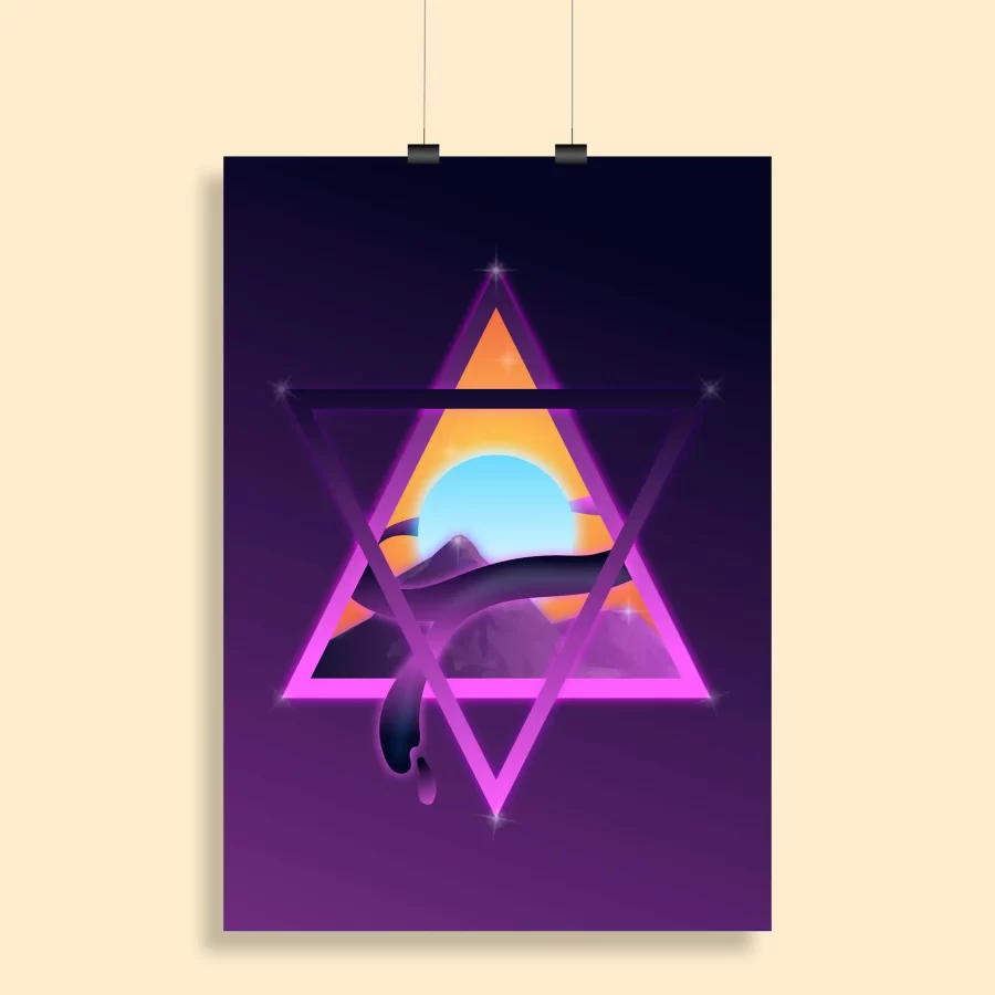 Psychedelic Trippy Aesthetic Wall Poster