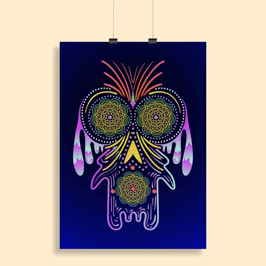 Psychedelic Trippy Aesthetic Wall Poster