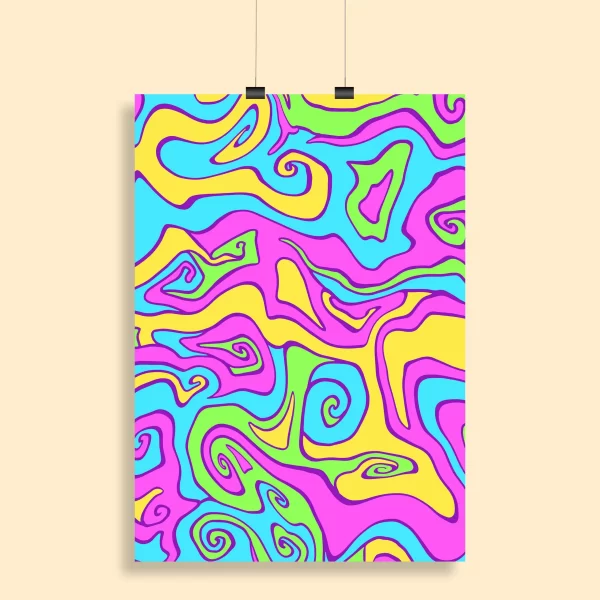 Psychedelic Trippy Aesthetic Wall Poster