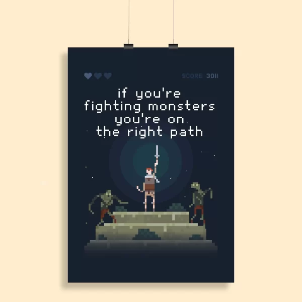 Pixel Art Aesthetic Wall Poster