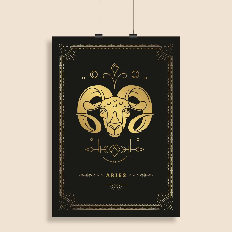Aries Zodiac Wall Poster
