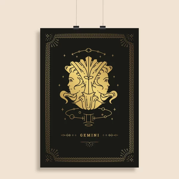 Gemini Zodiac Wall Poster