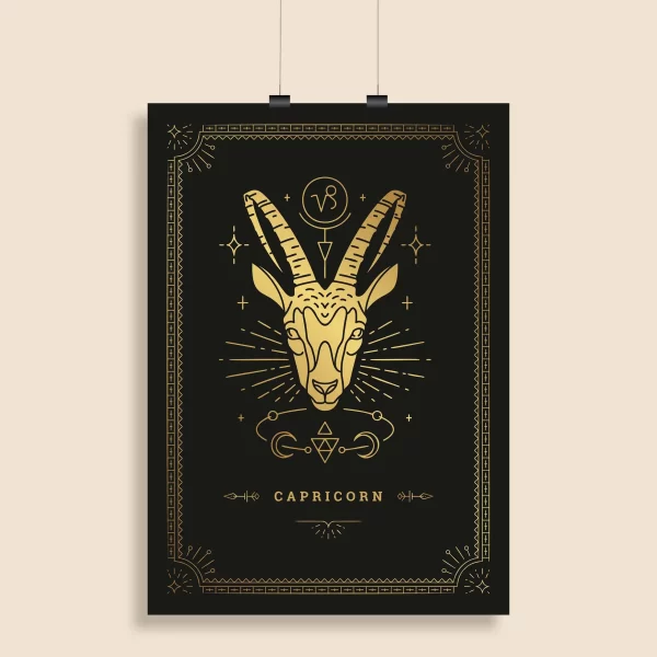 Capricorn Zodiac Wall Poster