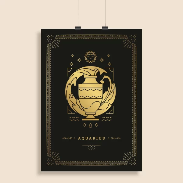 Aquarius Zodiac Wall Poster