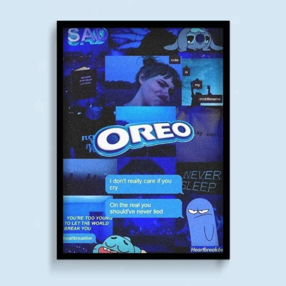 Blue Aesthetic Moodboard Poster