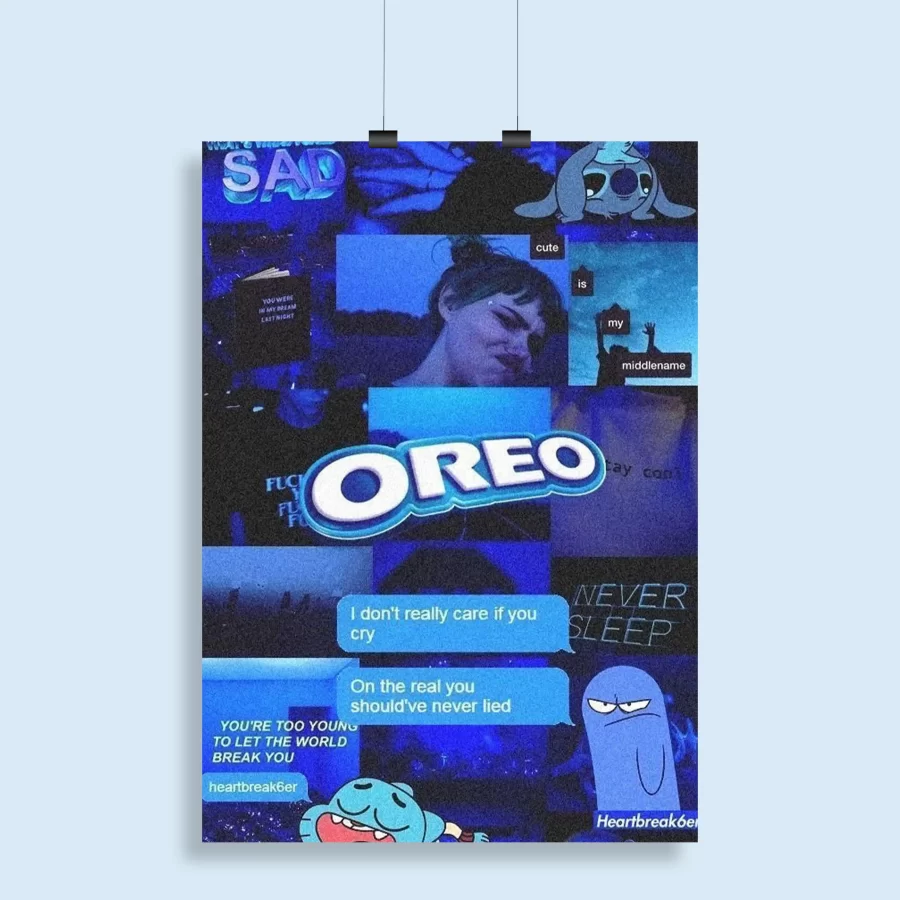 Blue Aesthetic Moodboard Poster