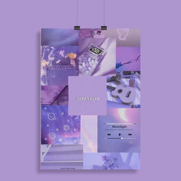 Lavender Aesthetic Moodboard Poster