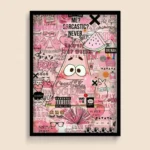 Pink Cartoon Aesthetic Moodboard Poster