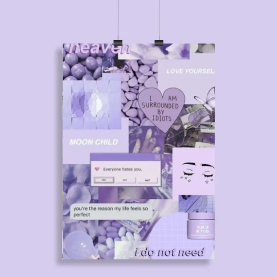Purple Aesthetic Moodboard Poster