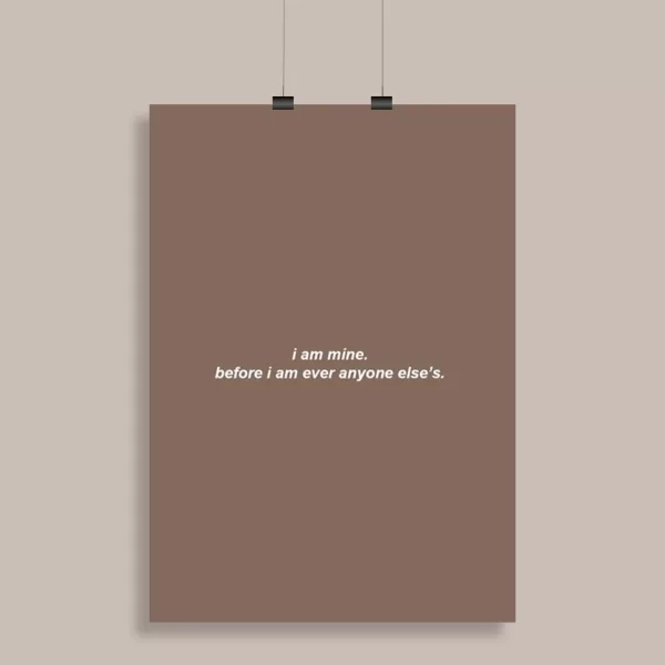 Brown Aesthetic Wall Poster