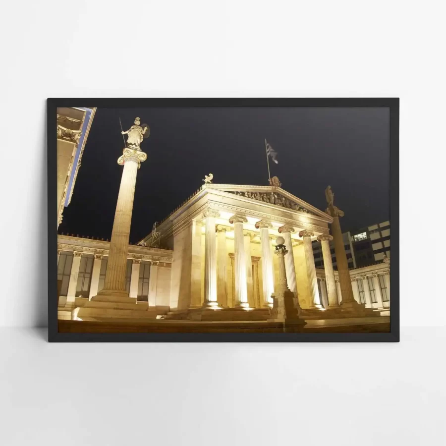 Academy of Athens , Greece , night view Poster