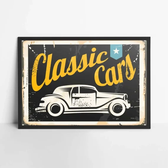 Vintage Classic Cars Poster