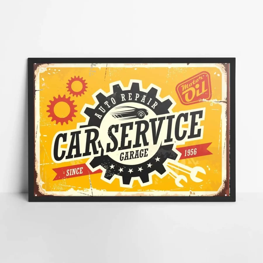 Vintage Car Service Poster