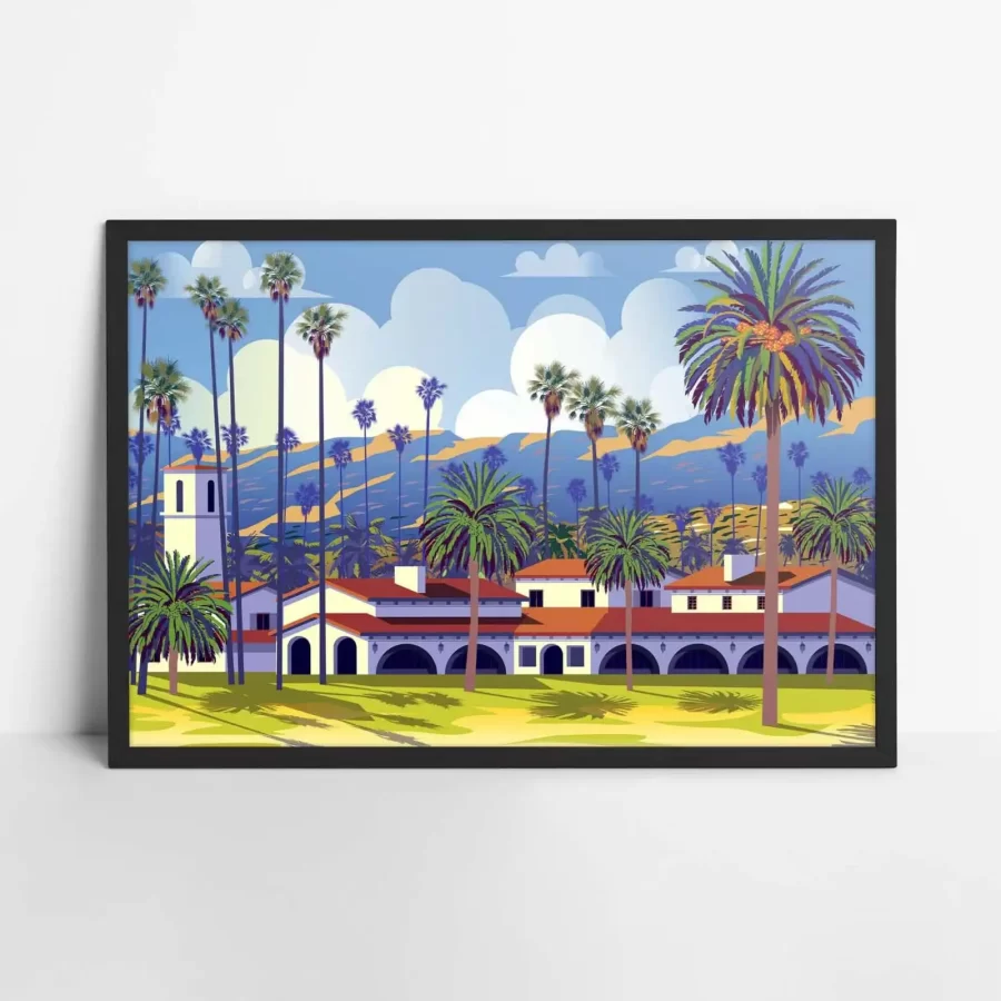 Californian Retro Cityscape Poster