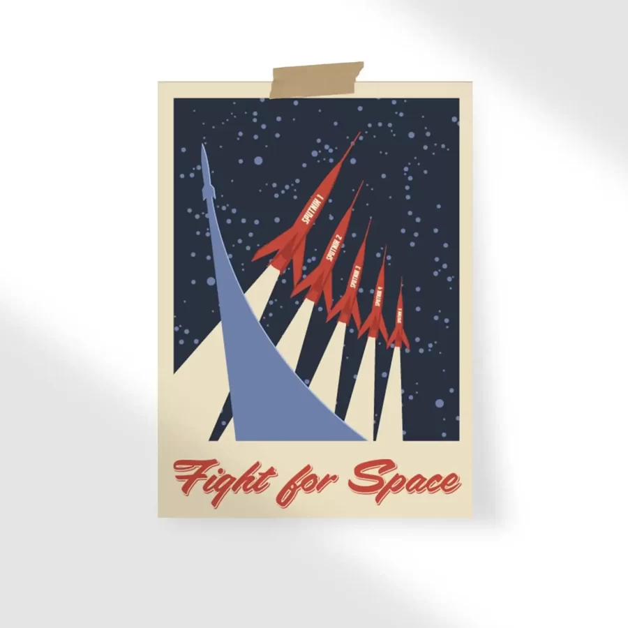 FIght for space vintage poster Poster