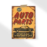 Vintage Auto Parts Poster