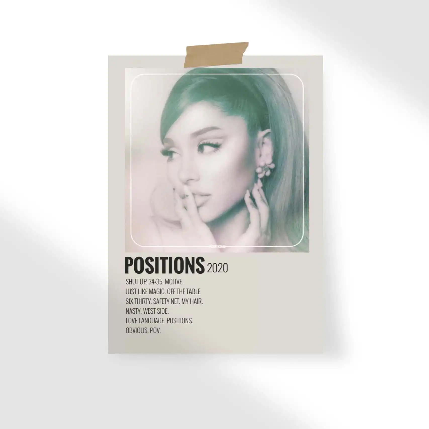 Positions Ariana Grande Poster - PrintBlow - Vintage polaroids and ...