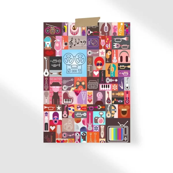 Art Collage Vector Illustration Poster