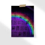Purple Background Rainbow Poster