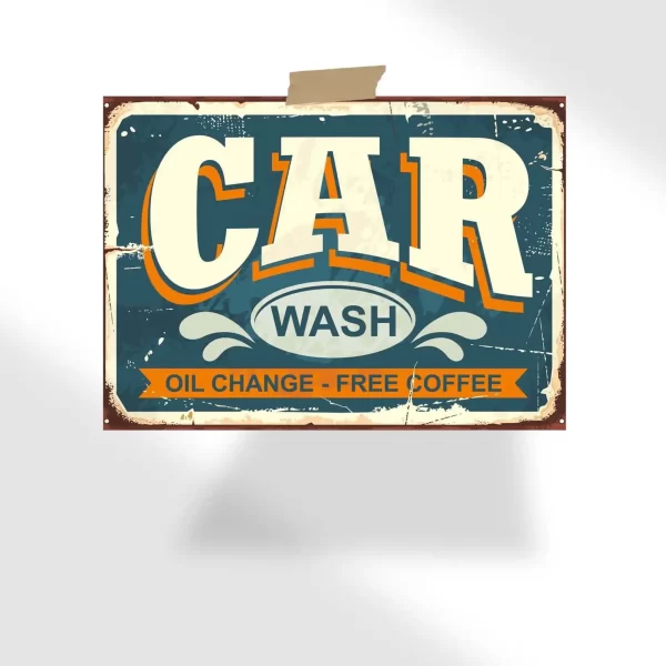 Vintage Car wash poster