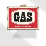 Vintage Gas Station Poster