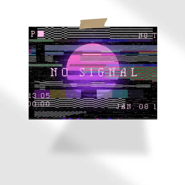 Vaporwave no signal Poster