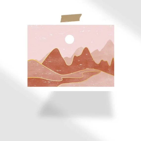 Abstract mountain landscape Wall Poster