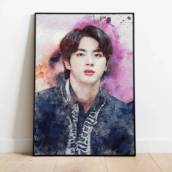 BTS poster, Jin Watercolor Poster, BTS watercolor, Bts digital download, BTS home Decor