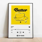 BTS Butter Spotify Song Album Cover Print, K-pop Wall Art