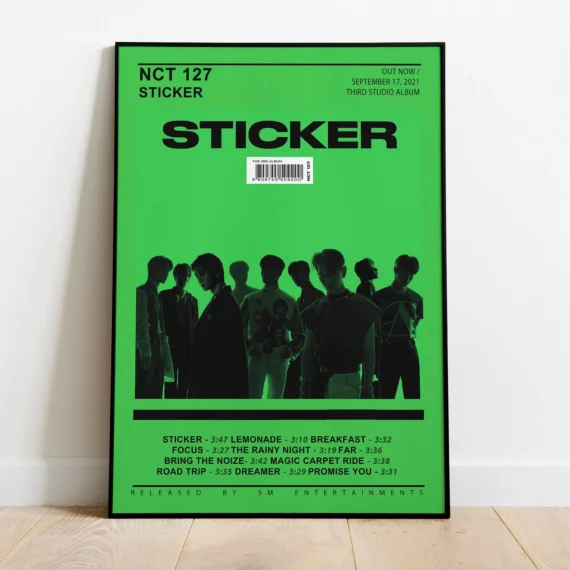 NCT 127 - STICKER Album Cover Poster Room Decor Wall Music Decor Music Gifts