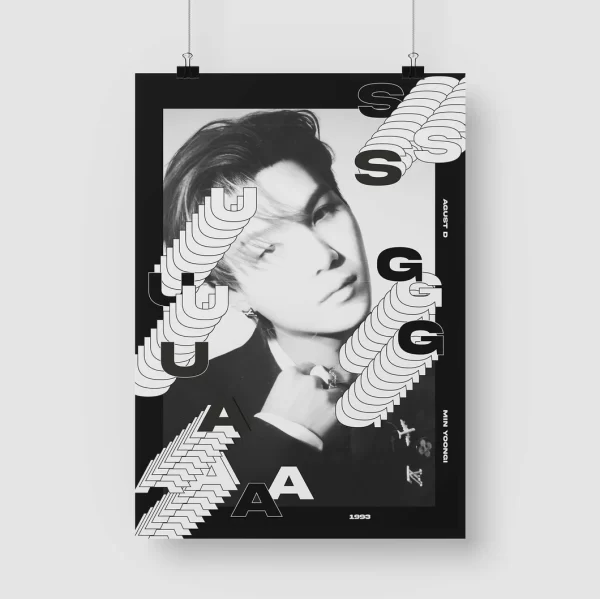 BTS Suga Inspired Art Print