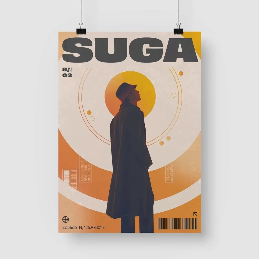 BTS Suga Inspired Art Print
