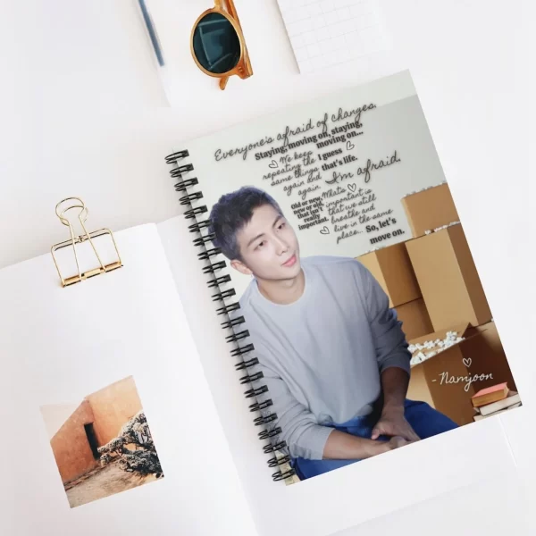 RM, Kim Namjoon, BTS, Spiral Notebook, Journal, Rap Mon, Rap Monster, Joonie, Namjoon Quote, BTS Fan, Writing Book, Namjoon Bias