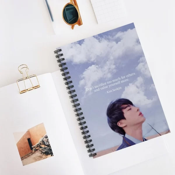 Jin, Kim Seok-jin , BTS, Spiral Notebook, Journal, Jin, World Wide Handsome, Quote, Bts Fan, Writing Book, Jin Bias