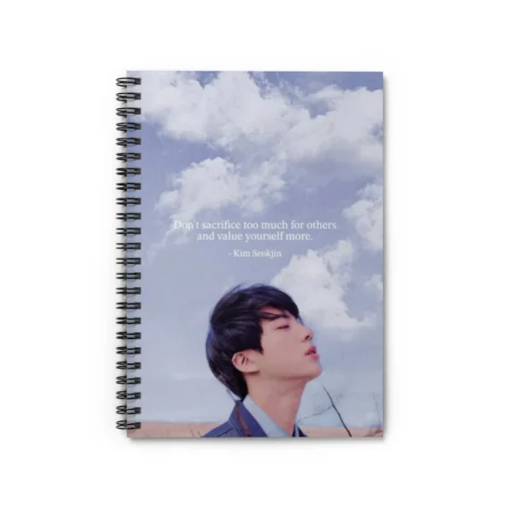 Jin, Kim Seok-jin , BTS, Spiral Notebook, Journal, Jin, World Wide Handsome, Quote, Bts Fan, Writing Book, Jin Bias