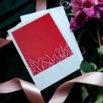 Red Abstract Polaroids Set of 12