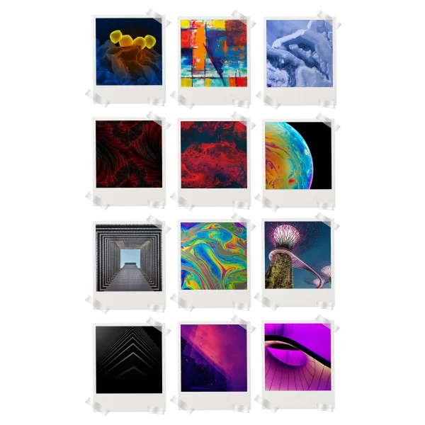 Geometric Abstract Polaroids Set of 12