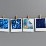 Blue Aesthetic Polaroids Pack of 12