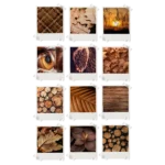 Brown Aesthetic Polaroids Pack of 12