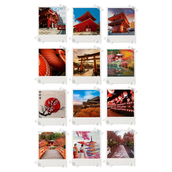 Japanese Aesthetics Polaroids Pack of 12