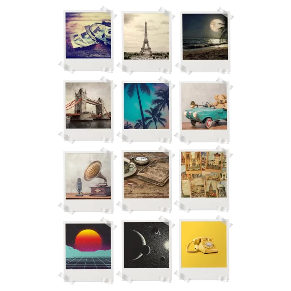 Retro Aesthetics Prints Set of 12