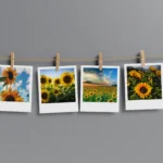 Sunflowers Polaroids Set of 12