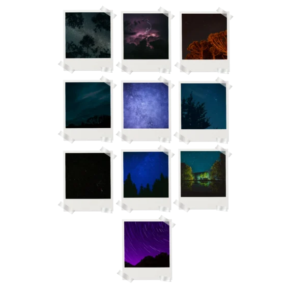 Dark Night Polaroids Set of 10