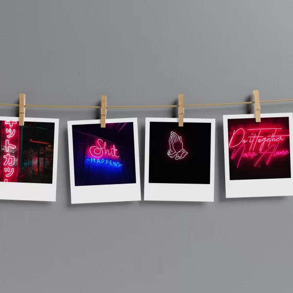 Neon Aesthetic Prints Set of 15