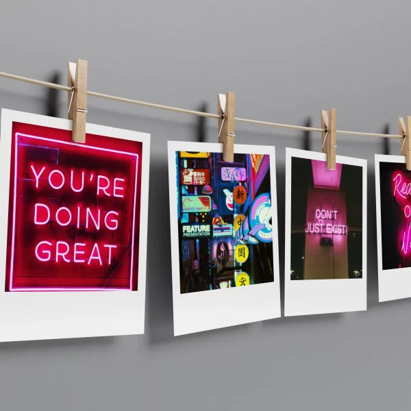 Neon Aesthetic Prints Set of 15