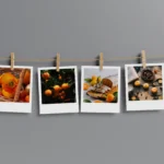 Tangerine Aesthetic Polaroids Set of 9