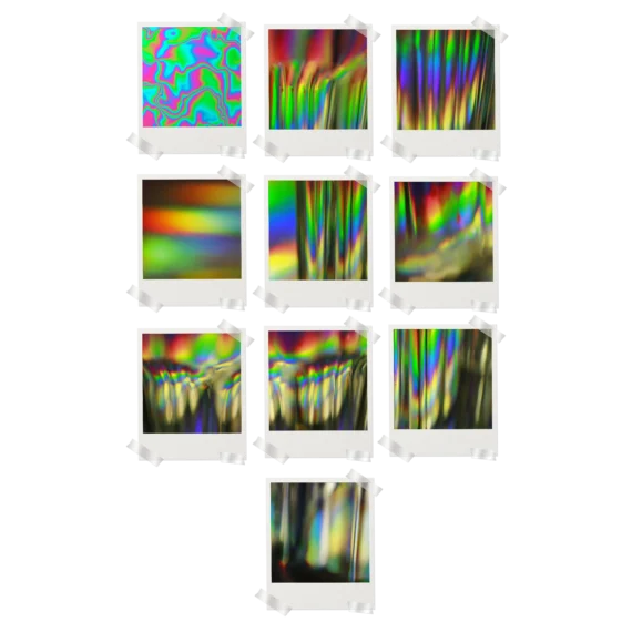 Chromatic Aesthetic Polaroids Set of 10