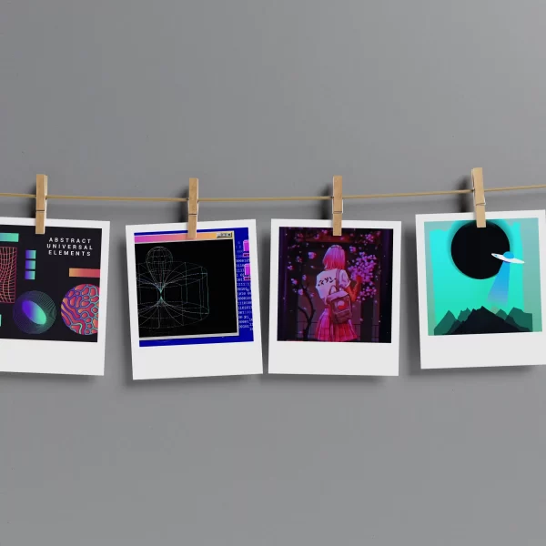 Cyberpunk Aesthetic Polaroids Set of 10