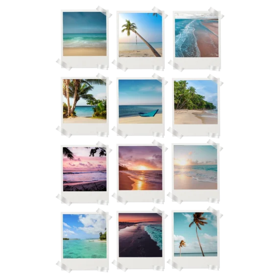Beach Polaroids Set of 12